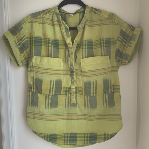 Anthropologie Tops - Anthropologie (Pilcro and the Letterpress) Checked Short-Sleeve Shirt